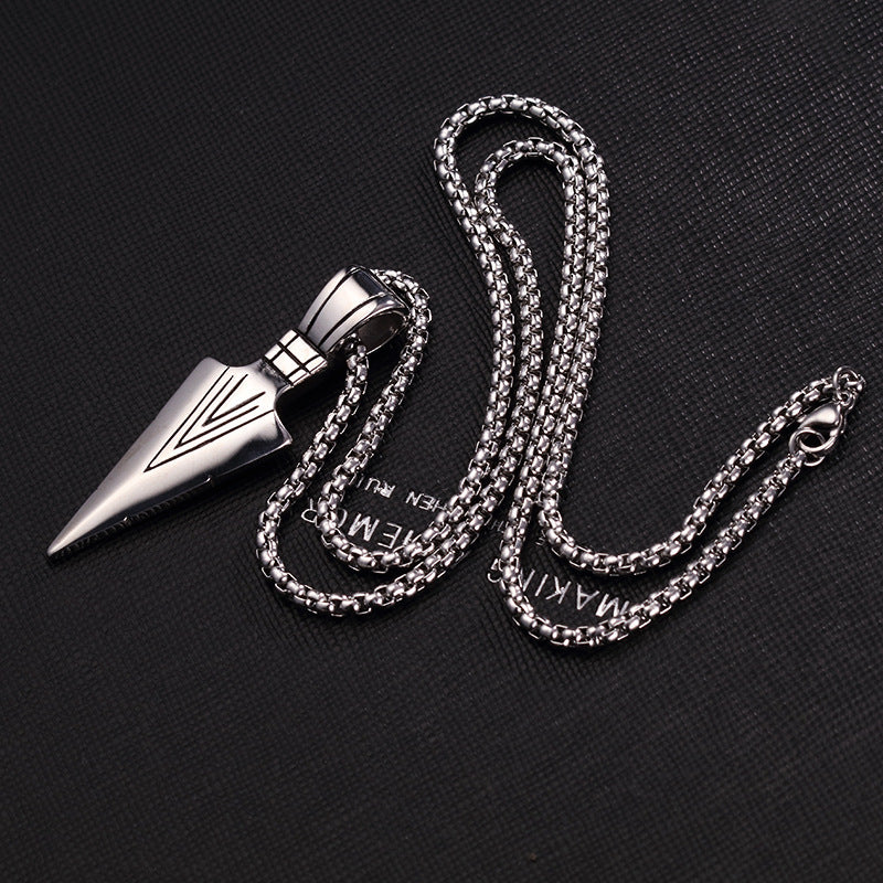 Hip-hop personality trendy men's feather necklace