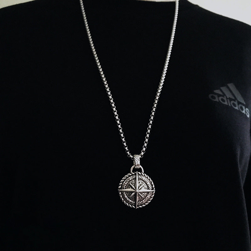 Hip-hop personality trendy men's feather necklace